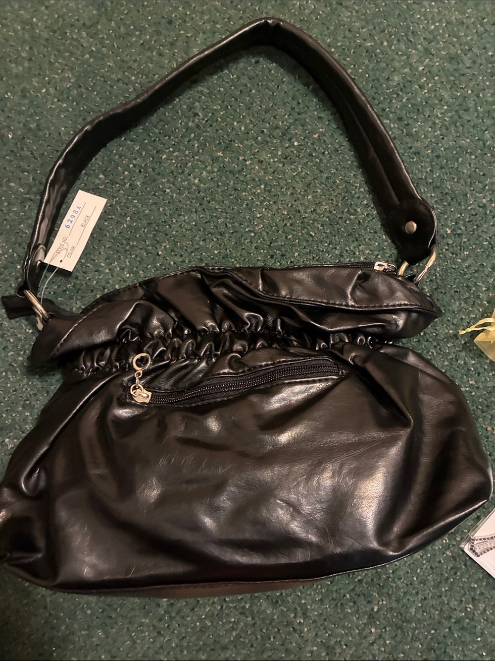 Ampere Creations Faux Leather Rhinestone Fleur Y2K Shoulder Bag 3 pc Bundle - Picture 5 of 7